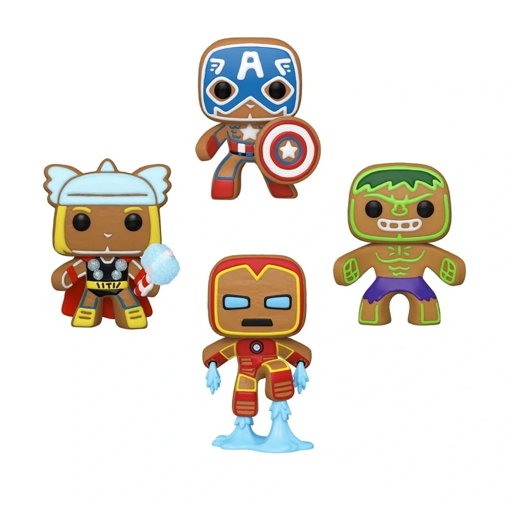 Funko Pop! Marvel Special Edition Gingerbread 4 Pack Brand‎ New